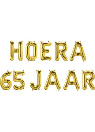 Hoera 65 jaar folieballon - 40 cm