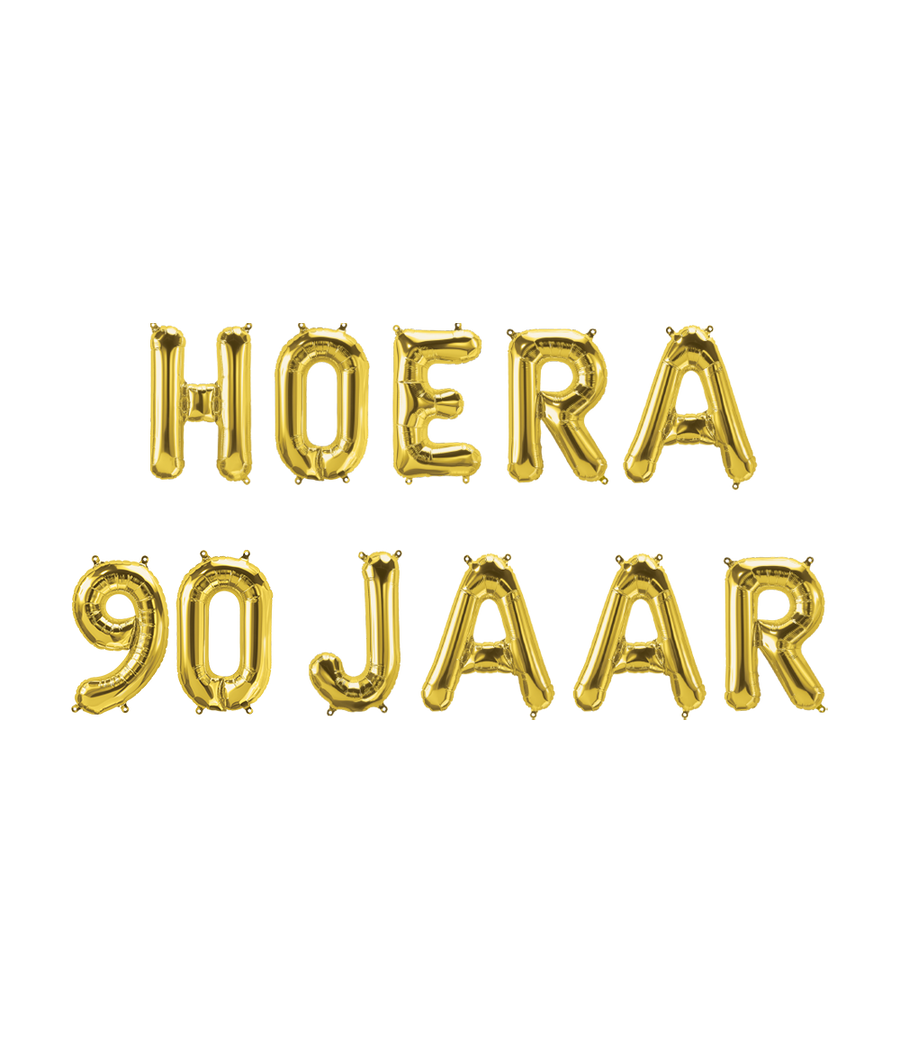 Hoera 90 jaar folieballon - 40 cm