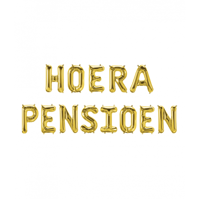Hoera Pensioen Folieballon - 40 cm