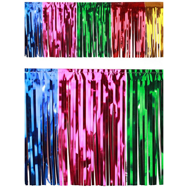 PVC folie guirlande meerkleurig - 6 m x 30 cm