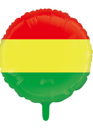 Carnival Foil Balloon - 45 cm - red/yellow/green