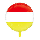 Folieballon Oeteldonk - 45 cm - rood/wit/geel