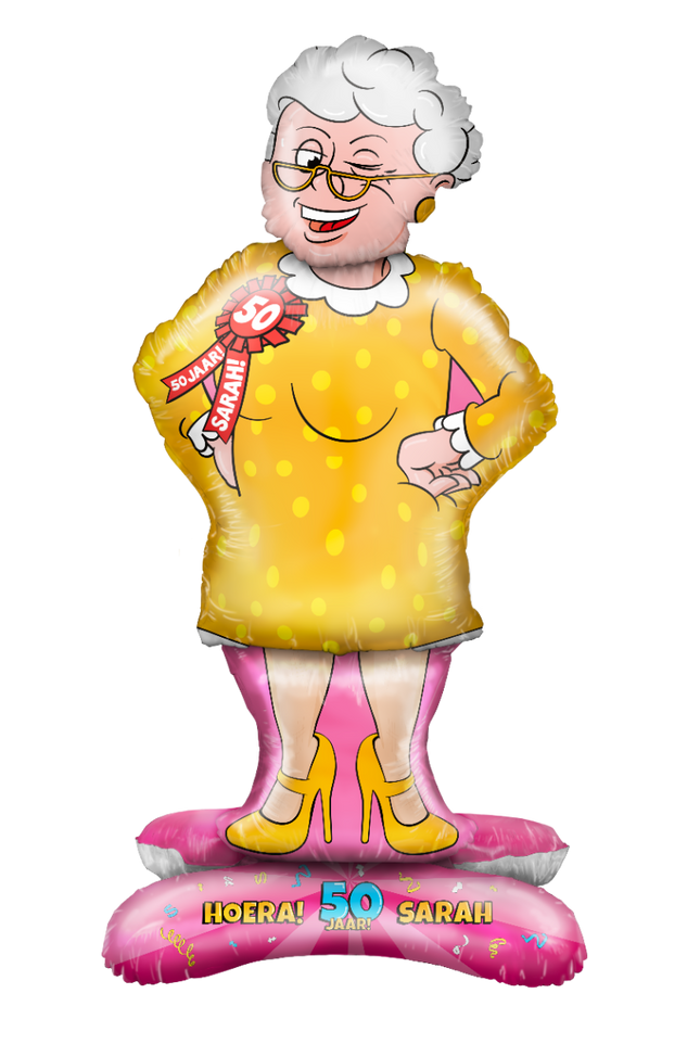 Folieballon Sarah pop - 90 cm