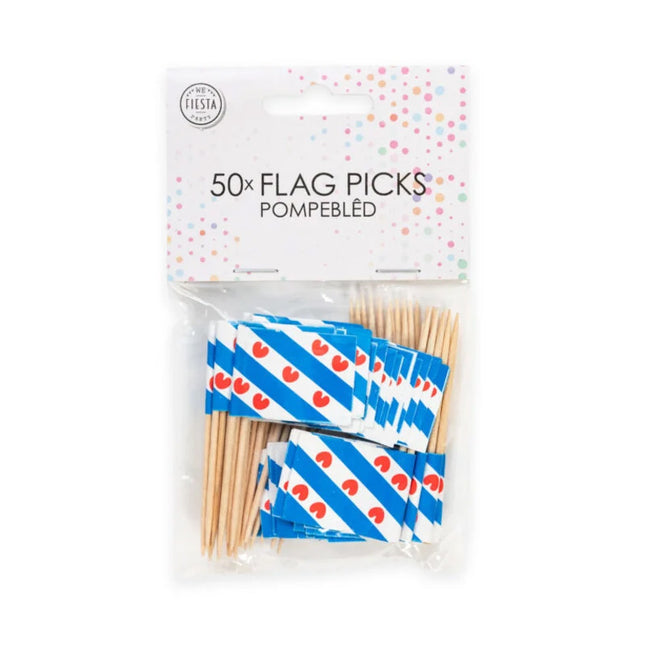 Cocktailprikkers - 50 stuks - Friesland - Pompeblêd