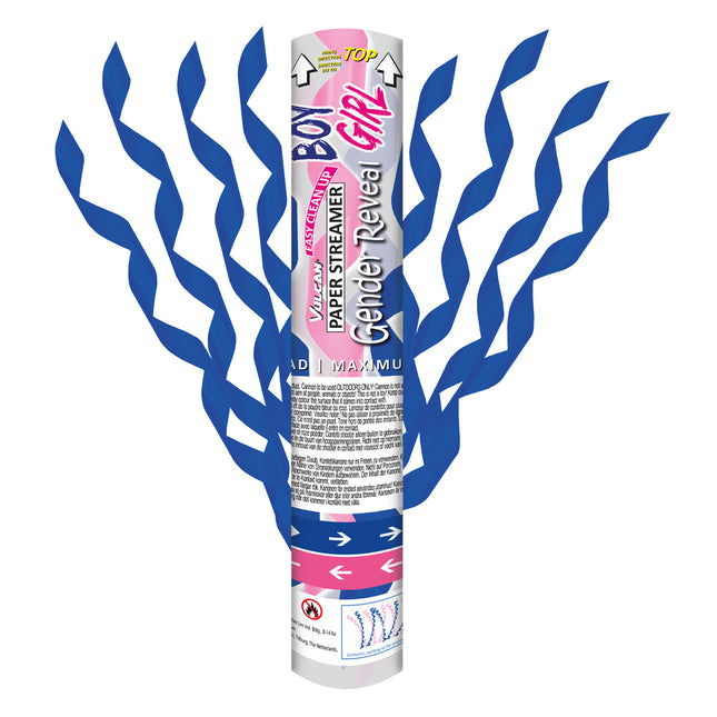 Gender Reveal Blue confetti shooter