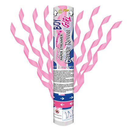 Gender Reveal Pink confetti shooter