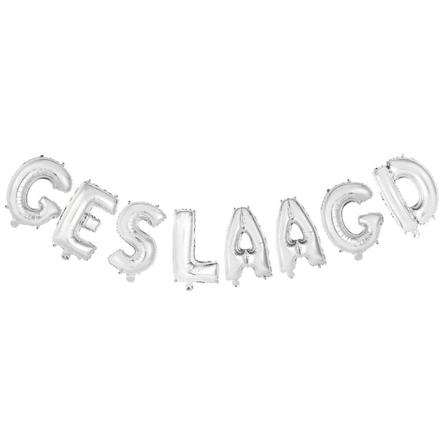 Geslaagd Folieballon - 40 cm - zilver