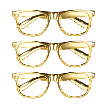 Partybrillen - 3 stuks - goud