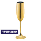 Gouden champagneglas 1 stuk