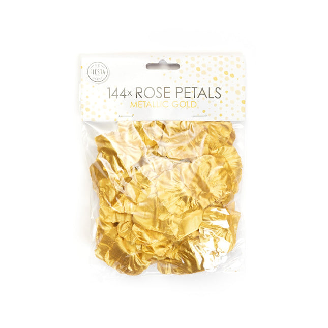 Rozenblaadjes goud metallic (144 stuks)