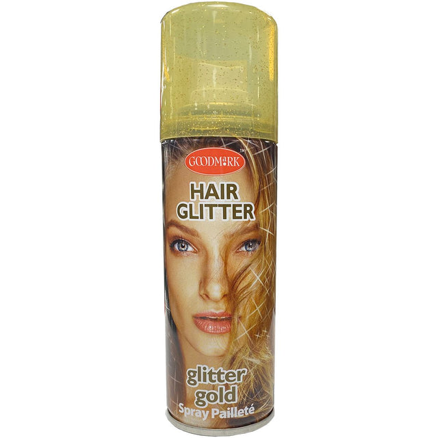 Haarkleurspray glitter goud - 125 ml