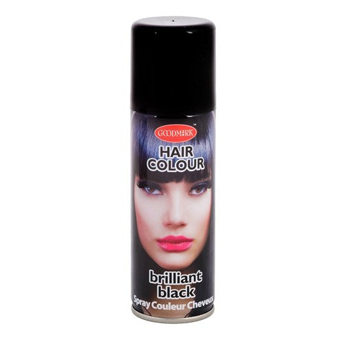 Haarkleurspray zwart - 125 ml