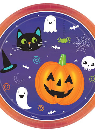 Halloween Friends - Plates - 8 pieces - 23 cm