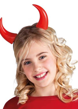 Red devil horns tiara