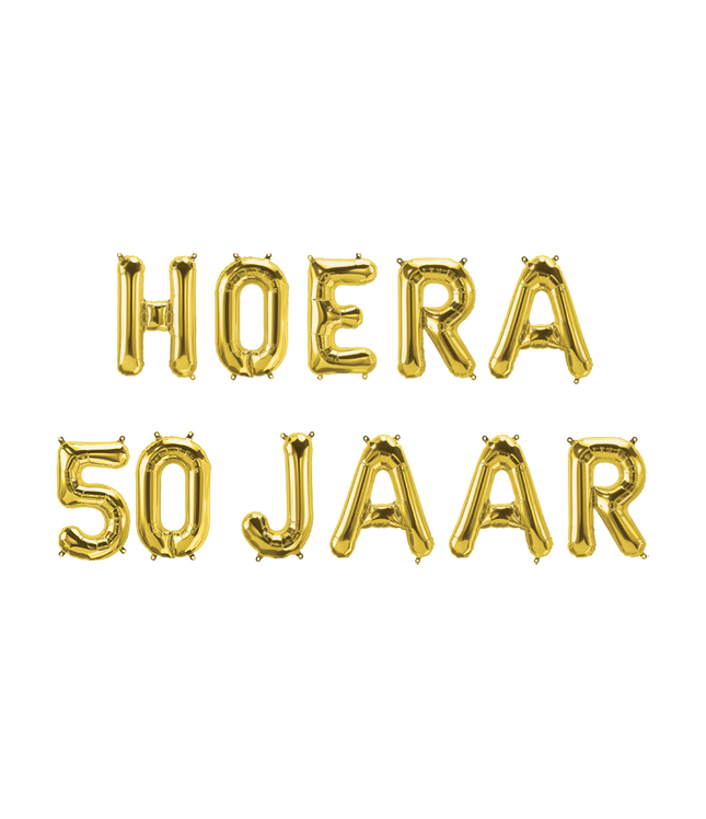 Hoera 50 jaar folieballon - 40 cm