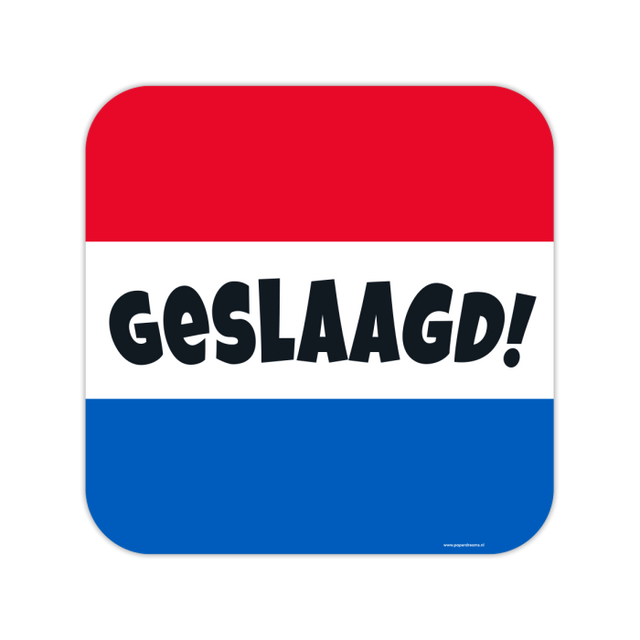 Geslaagd Huldeschild - 50 x 50 cm