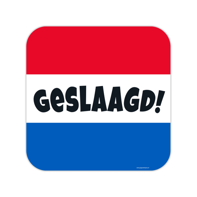Geslaagd Huldeschild - 50 x 50 cm