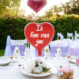 Folieballon hart "Ik hou van jou" - 45 cm
