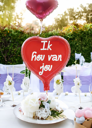 Foil balloon heart "I love you" - 45 cm