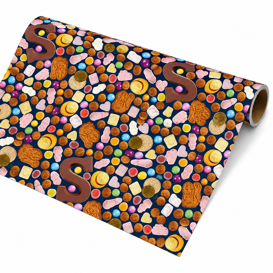 Sinterklaas inpakpapier Pepernoten - 250 x 46,5 cm