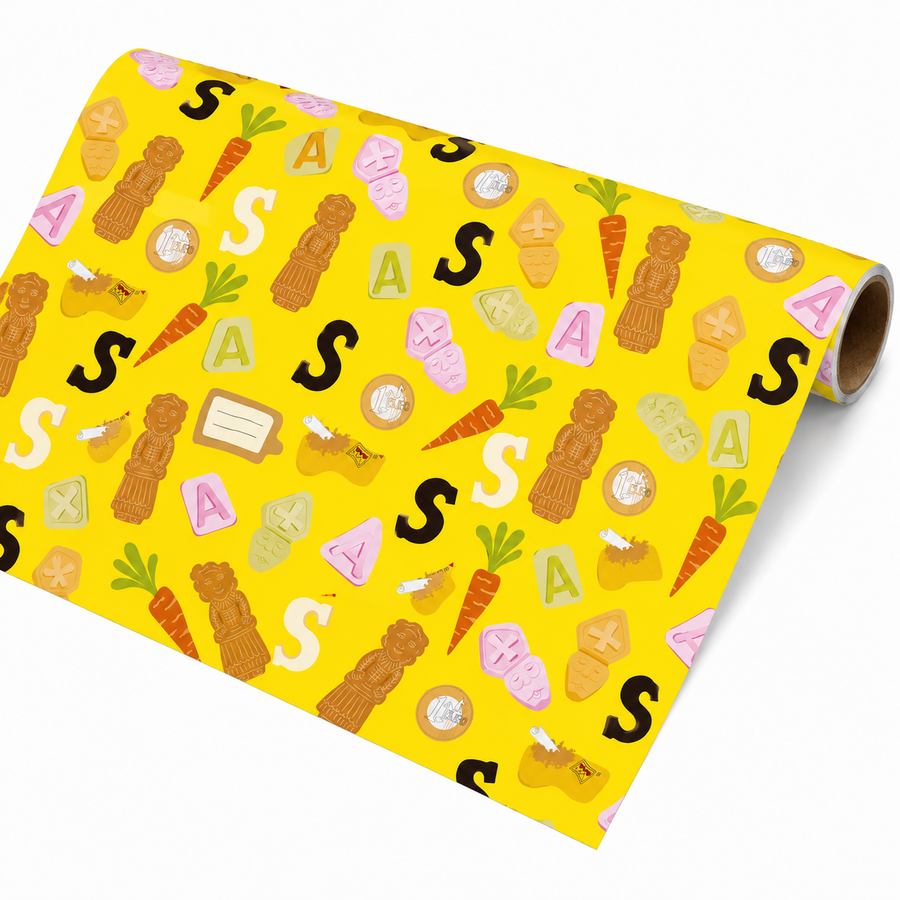 Sinterklaas inpakpapier Strooigoed - 250 x 46,5 cm