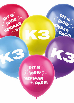 K3 Balloons - 6 pieces - 23 cm