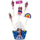 K3 Cupcake Decoratie Set - 12-delig