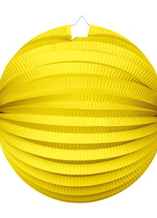 Lampion - 25 cm - rond - geel