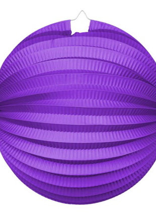 Lampion - 25 cm - rond - paars