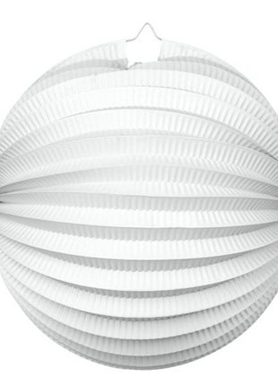 Lantern - 25 cm - round - white