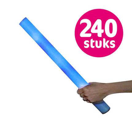 240x LED Foam sticks - blauw