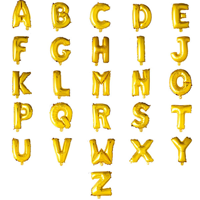 Folieballon - 40 cm - goud - letters