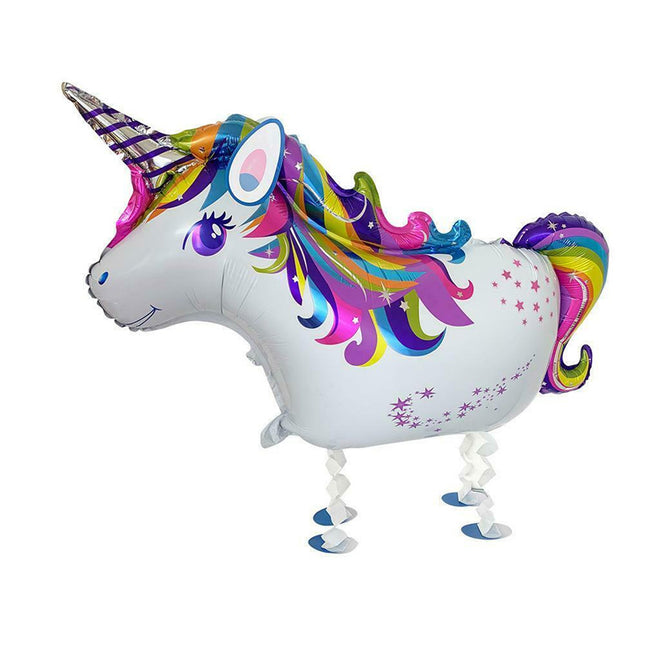 Wandelende unicorn Folieballon - 87 x 62 cm