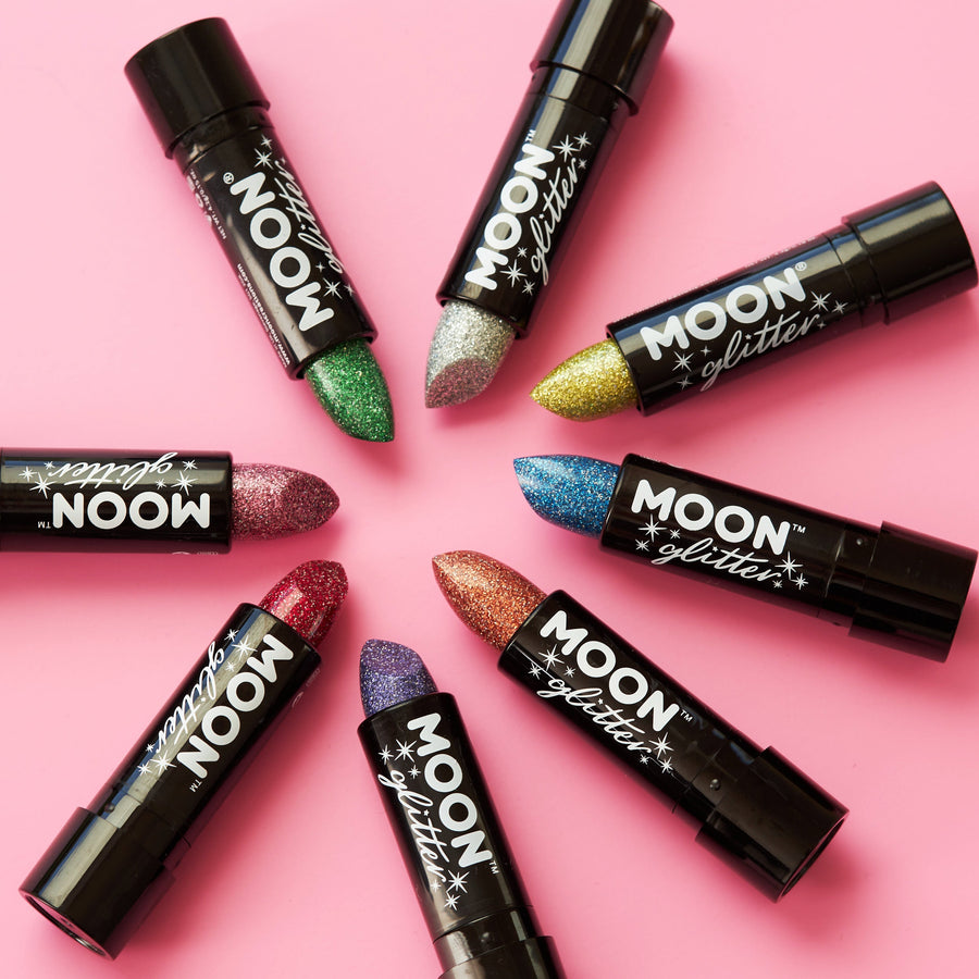 Moon Creations Holographic Glitter Lipstick — productreeks en toepassing