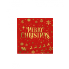 Kerst servetten Merry Christmas rood - 16 stuks