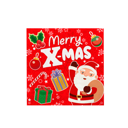 Kerst servetten X-mas - 16 stuks