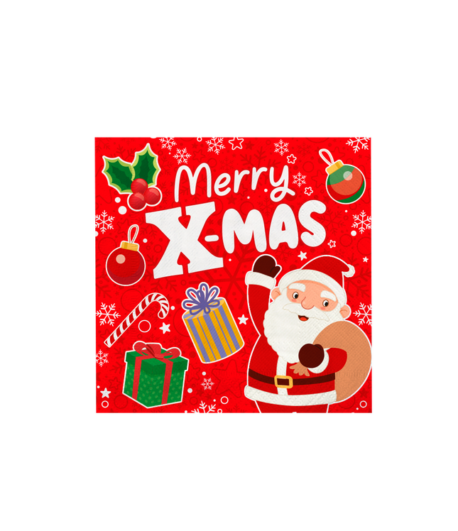 Kerst servetten X-mas - 16 stuks