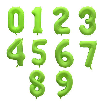 Cijferballon - NEON groen - 86 cm