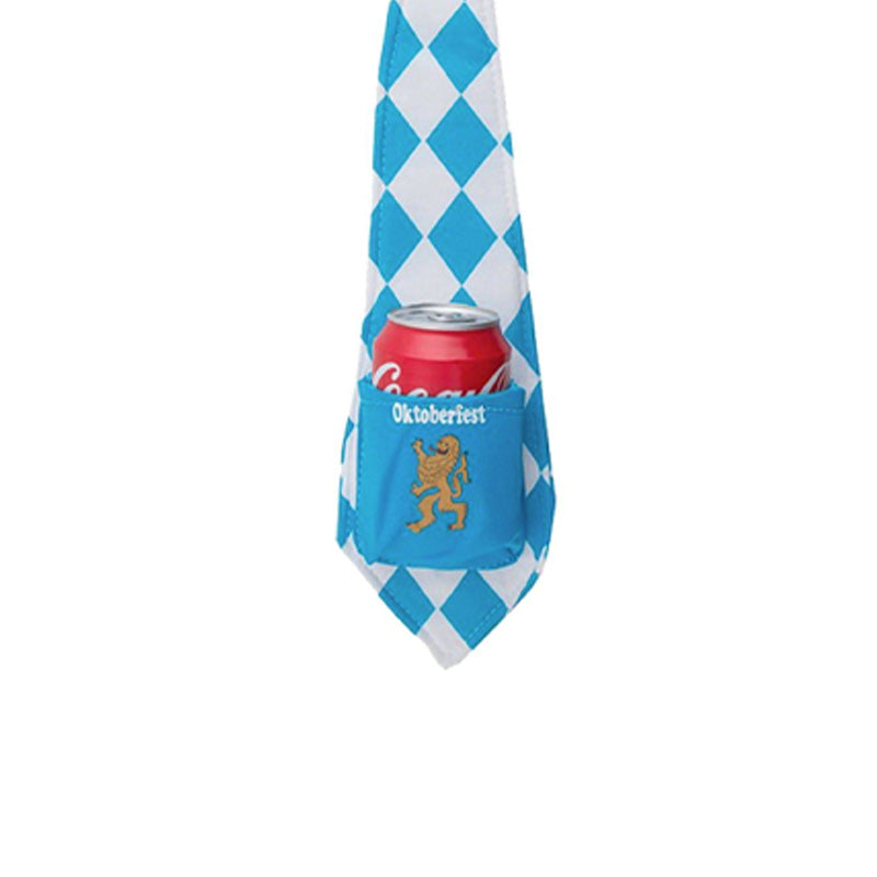 Oktoberfest stropdas met blikjeshouder