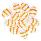 Paasei hangers - 12 stuks - 6 cm - wit / oranje