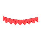 Papieren hartjes slinger - 6 meter - rood