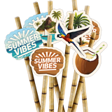 Summer Vibes rietjes - 8 stuks