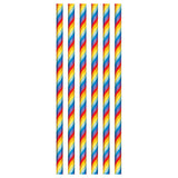 regenboog Papieren rietjes 20 stuks - 20 cm