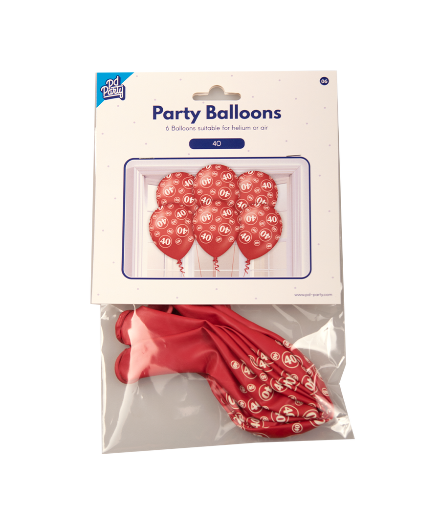40 jaar getrouwd Ballonnen - 6 stuks - 30 cm