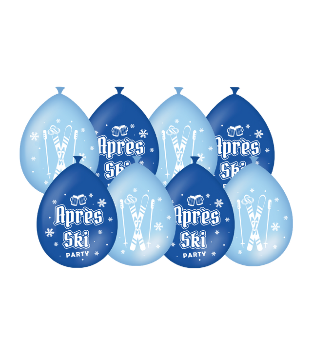 Après ski ballonnen - 8 stuks - 30 cm