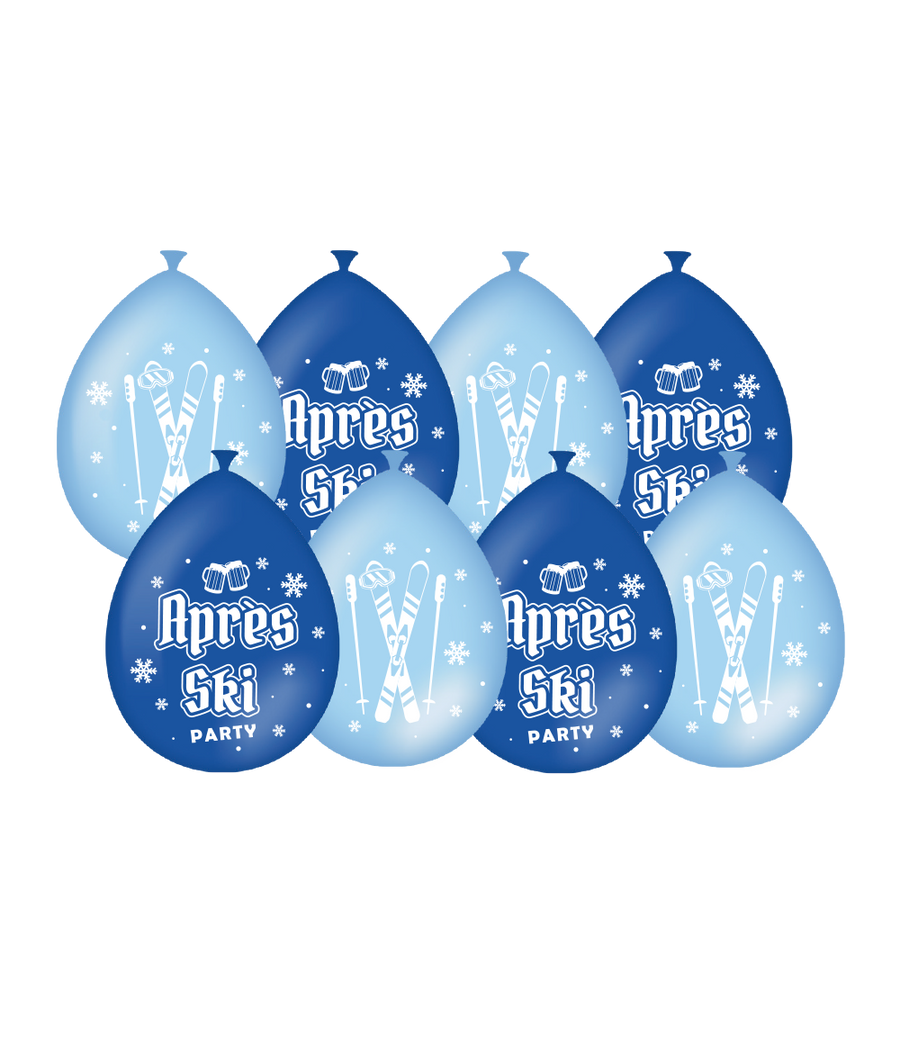 Après ski ballonnen - 8 stuks - 30 cm
