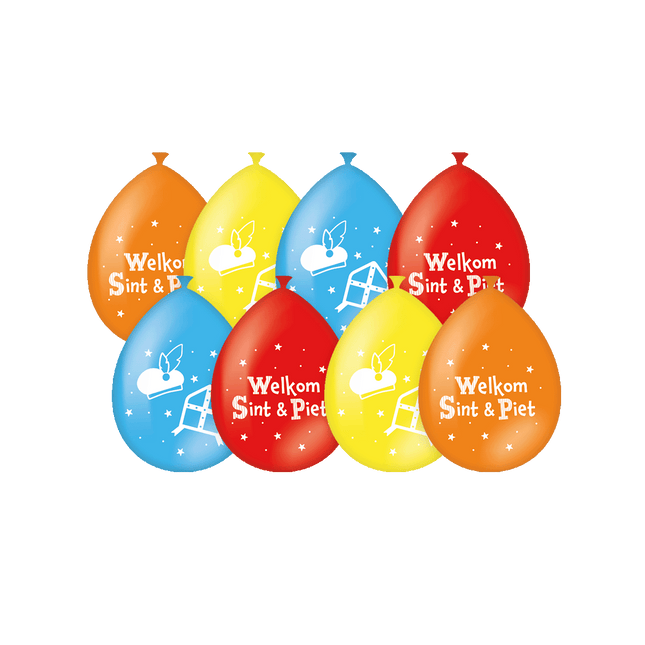 Sinterklaas ballonnen - 8 stuks - 30 cm