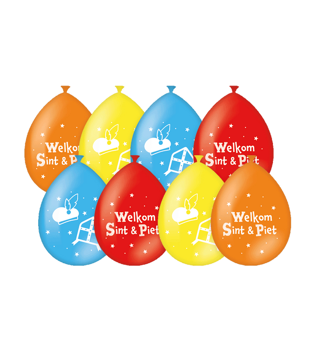 Sinterklaas ballonnen - 8 stuks - 30 cm