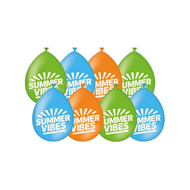 Summer Vibes ballonnen - 8 stuks