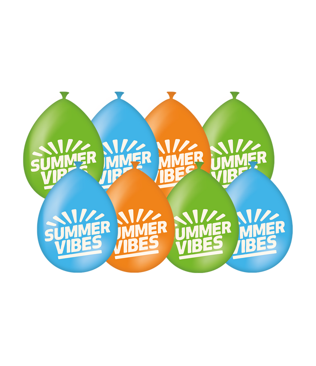 Summer Vibes ballonnen - 8 stuks